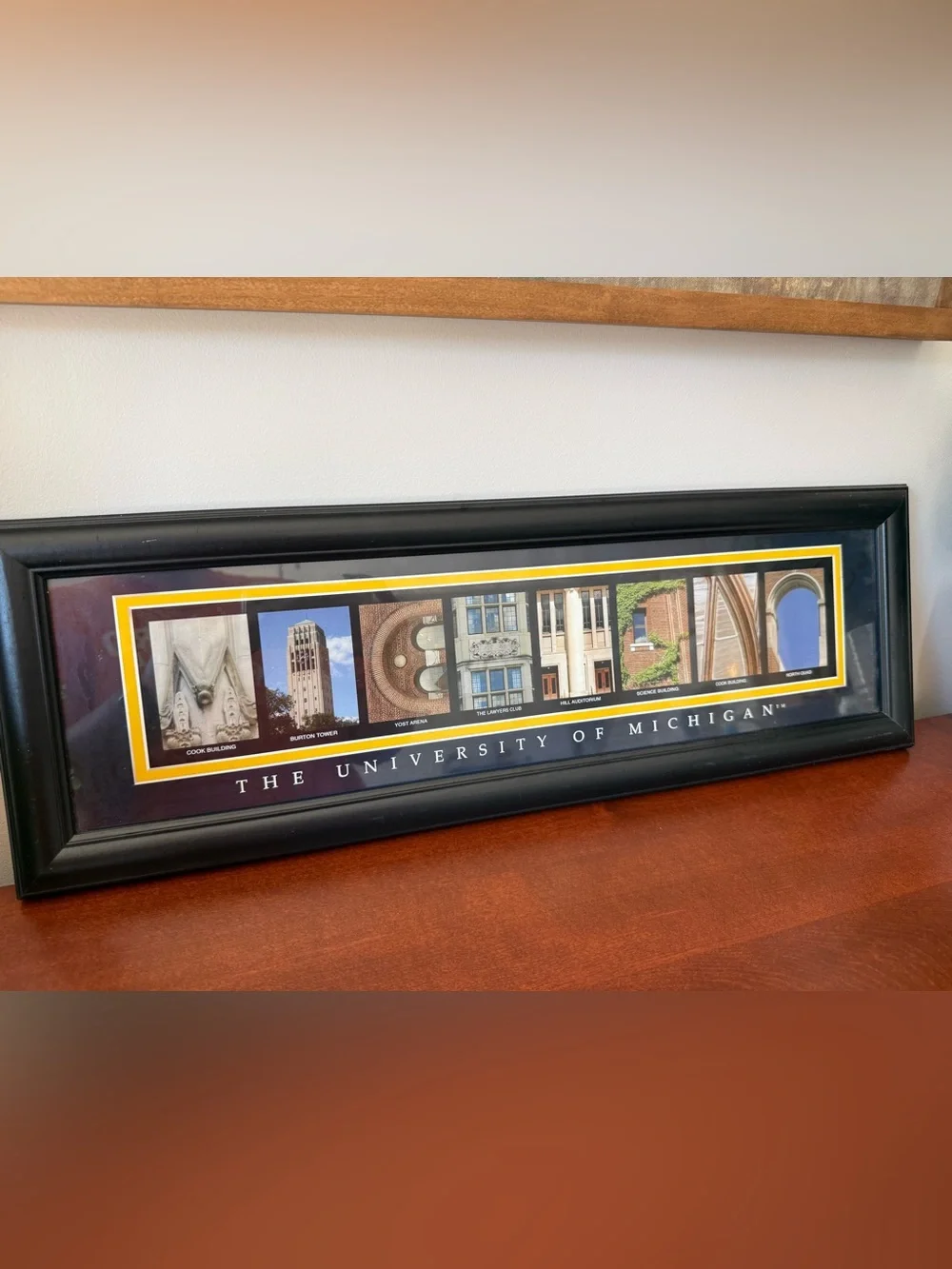 University of Michigan Framed Wall Art - Black and Yellow
